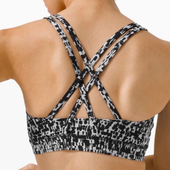LULULEMON ENERGY BRA URBAN BLOCK ICE GREY BLACK - Picture 3 of 8